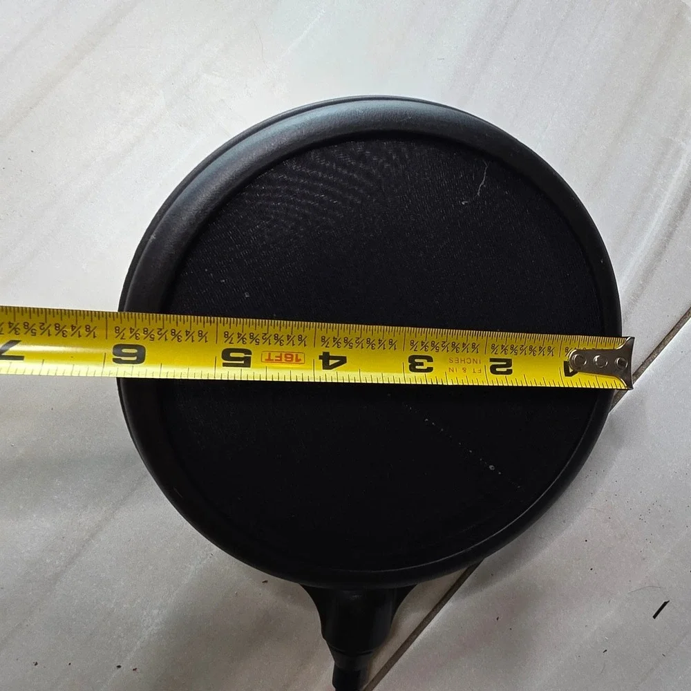 Universal Microphone Pop Filter Flexible Gooseneck Mic Shield Black‎ 6 Inch H2